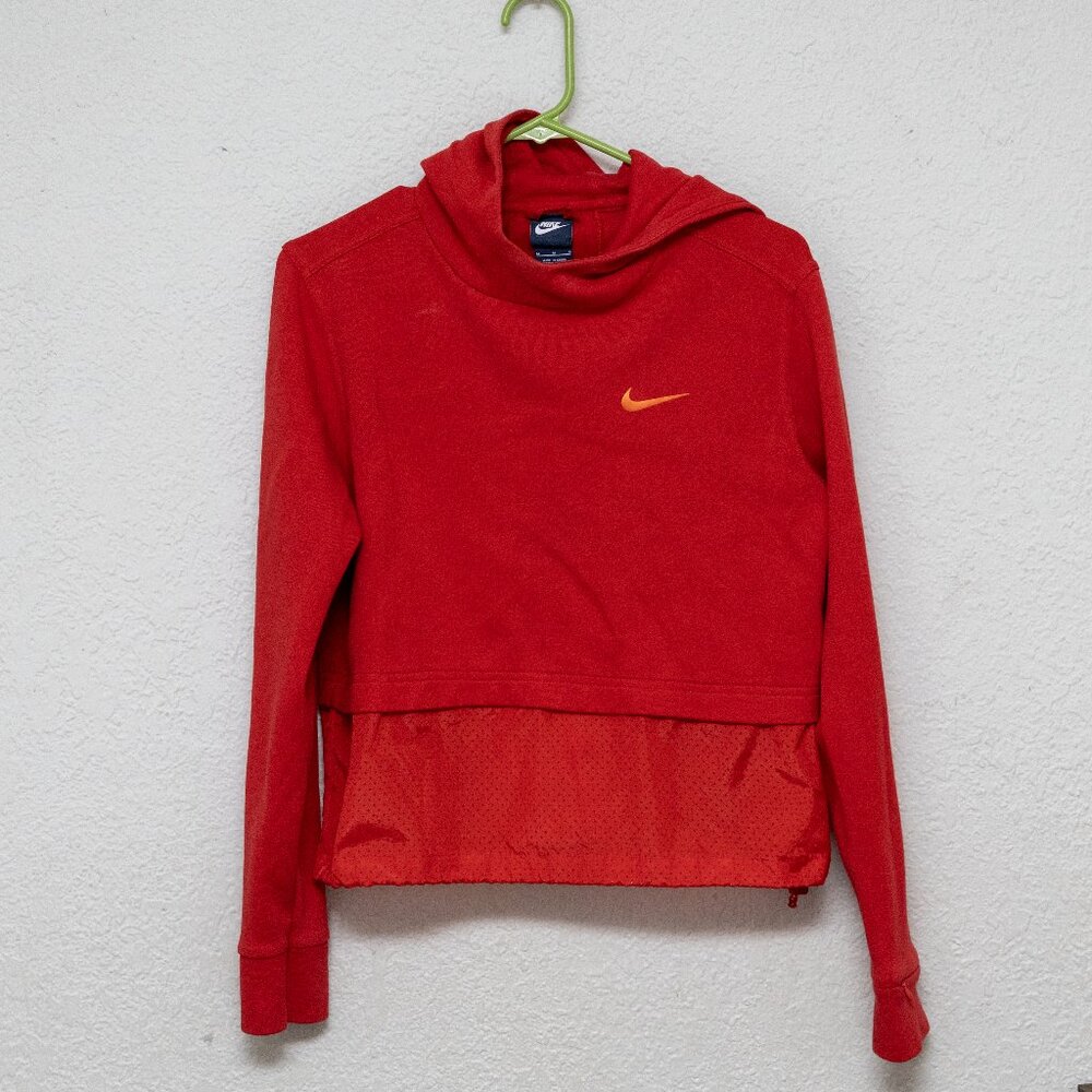 Nike Cowl Neck Red cropped sweatshirt